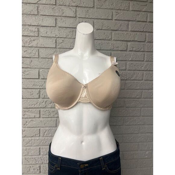 M&S Lingerie Women Almond Bra With Lace Detail Size 40D - Picture 1 of 11